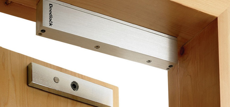 Magnetic lock installation Pedley